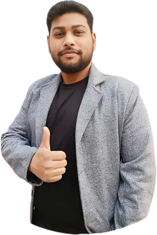 Narendra Kumar Gupta giving a thumbs up